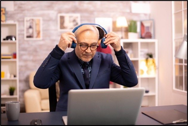 Casque antibruit pour réduire le bruit de fond au bureau
